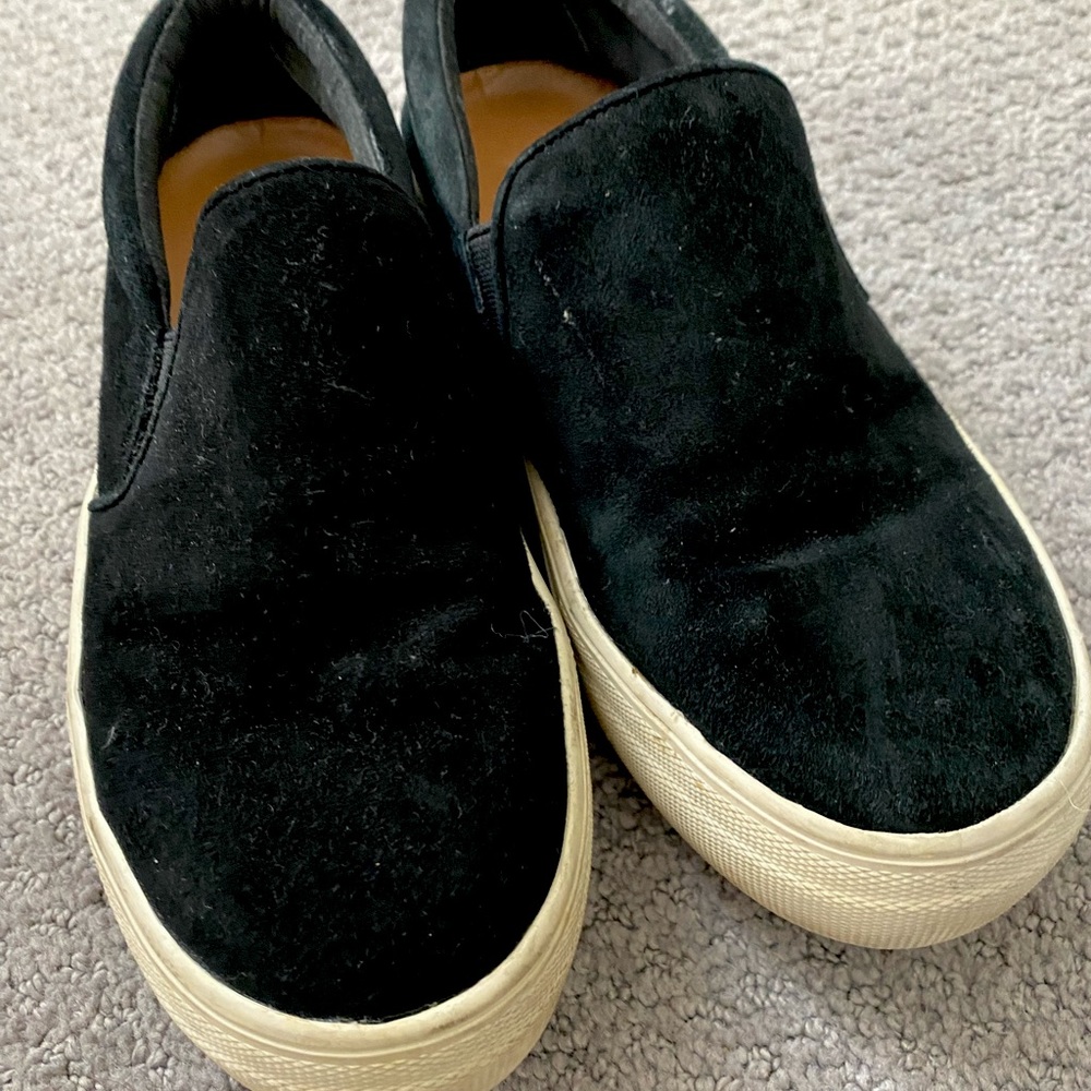 Steve Madden Black Suede Platform Sneakers